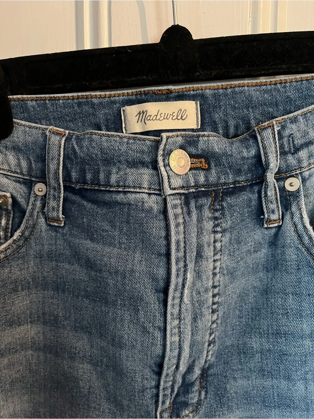 Madewell Perfect Vintage Straight Cropped Jeans in Parnell Wash Size 31